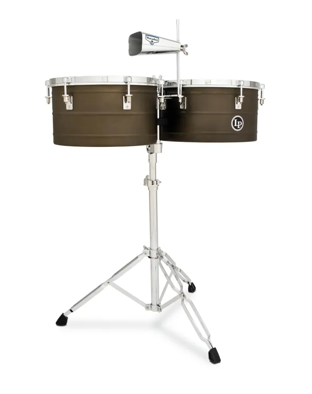 Latin Percussion Matador 14‘‘ and 15‘‘ Timbales - Antique Chrome Prix Choc