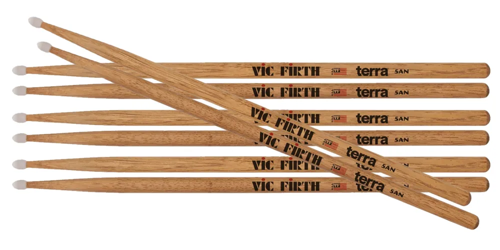 Meilleure Vente Vic Firth American Classic Terra Drumsticks with Nylon Tip - 5AN (4-Pack)