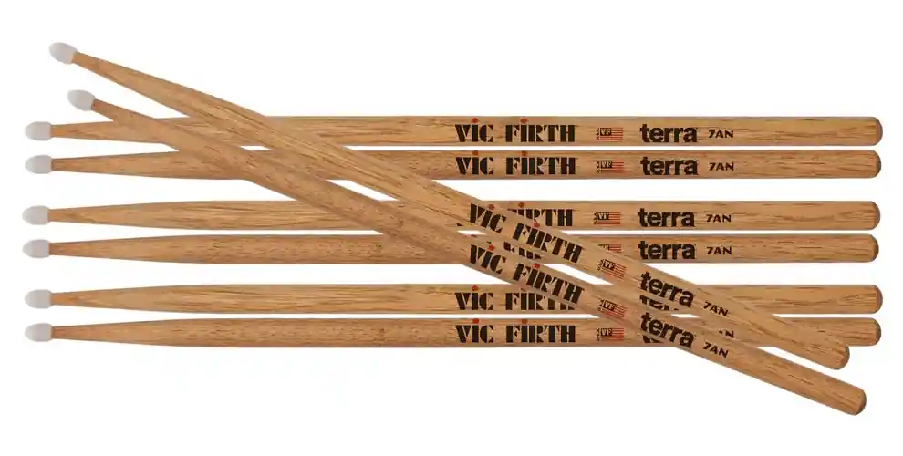 Vic Firth American Classic Terra Drumsticks with Wood Tip - 7ATN (4-Pack) Commande En Gros