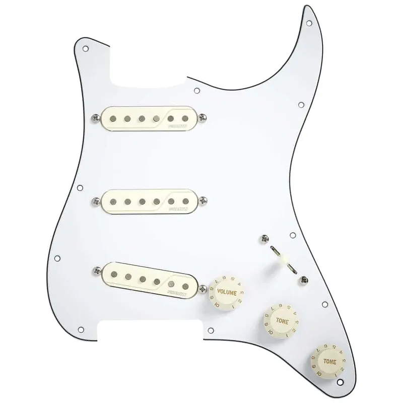 Top Vente Fishman Fluence 6-String Loaded Pickguard for Stratocaster - White