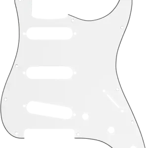 Acheter Direct Fender 11-Hole Modern-Style Stratocaster S/S/S Pickguard, 3-Ply - Parchment/Black/Parchment