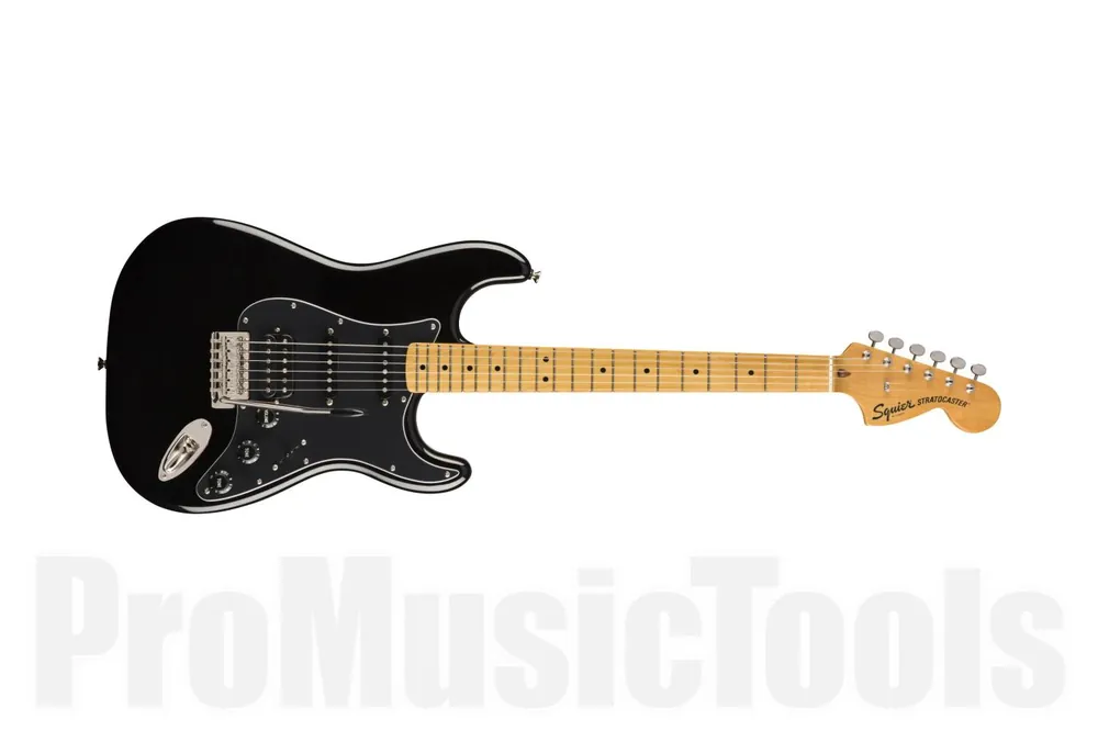 Fender Squier Classic Vibe ‘70s Stratocaster HSS MN - Black Nouvelle Collection