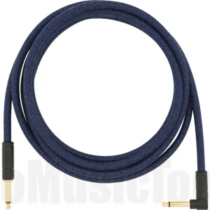 Vente Directe Fender 10‘ Angled Festival Instrument Cable - Pure Hemp - Blue Dream