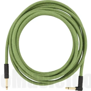 Achat Immédiat Fender 18.6‘ Angled Festival Instrument Cable - Pure Hemp - Green