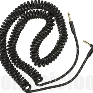 Authentique Fender Deluxe Coil Cable - 30‘ - Black Tweed
