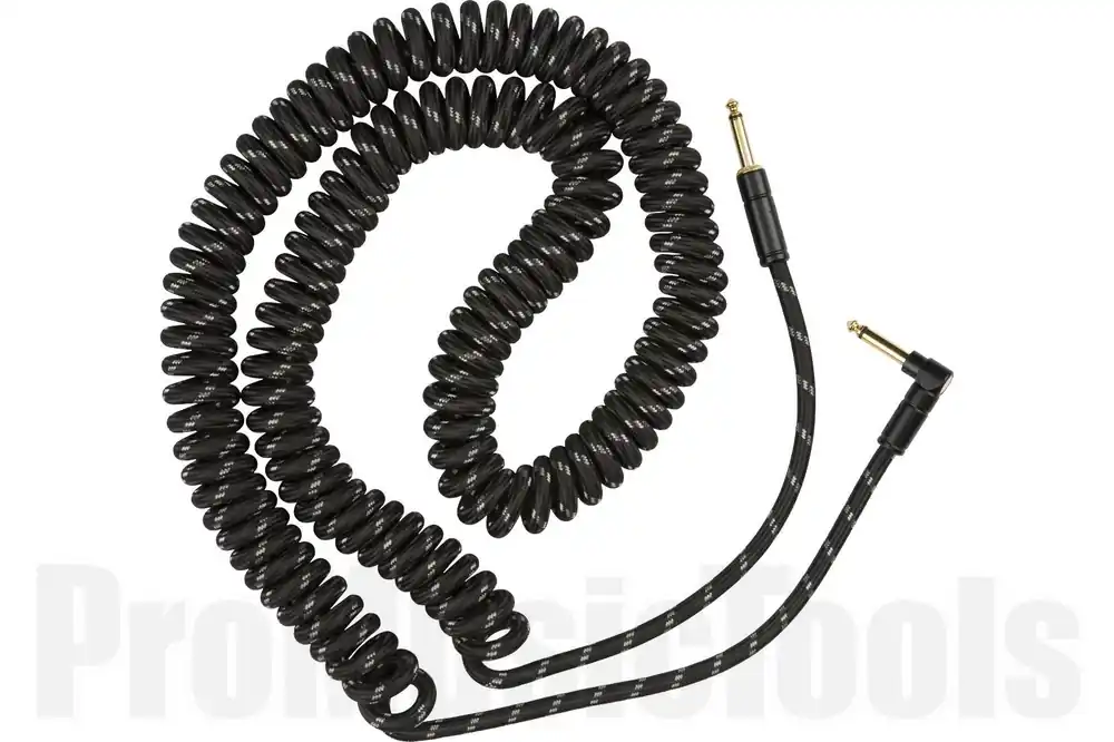 Authentique Fender Deluxe Coil Cable - 30‘ - Black Tweed
