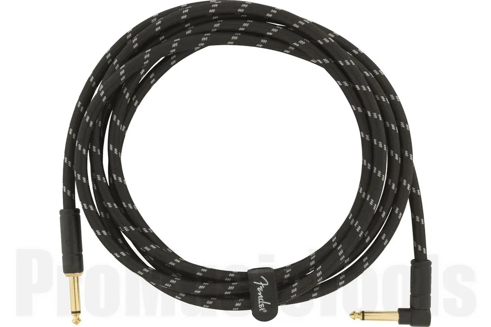 Fender Deluxe Series Instrument Cable - Straight/Angle - 10‘ - Black Tweed Commander Maintenant