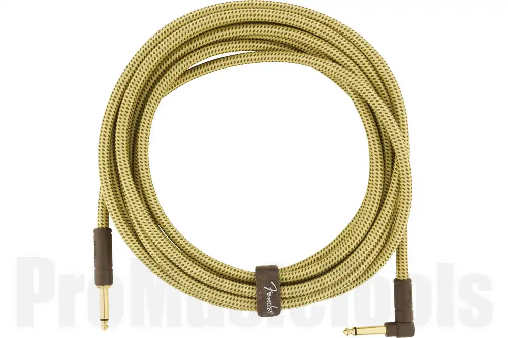 Fender Deluxe Series Instrument Cable - Straight/Angle - 18.6‘ - Tweed Bon Plan