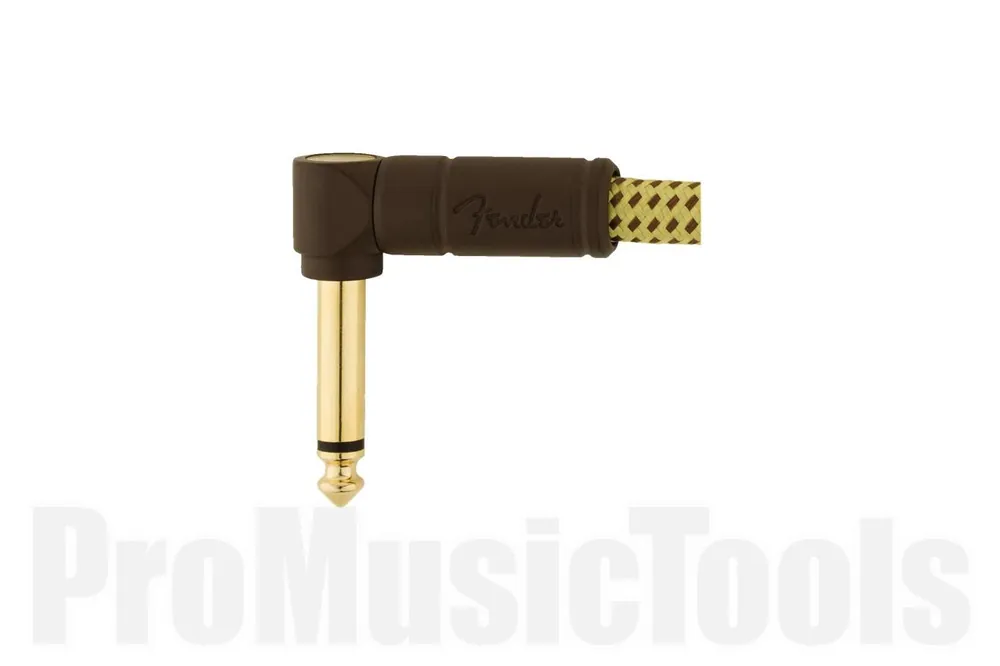 Fender Deluxe Series Instrument Cables (Bowl of 20) - Angle/Angle - 6" - Tweed Super Prix