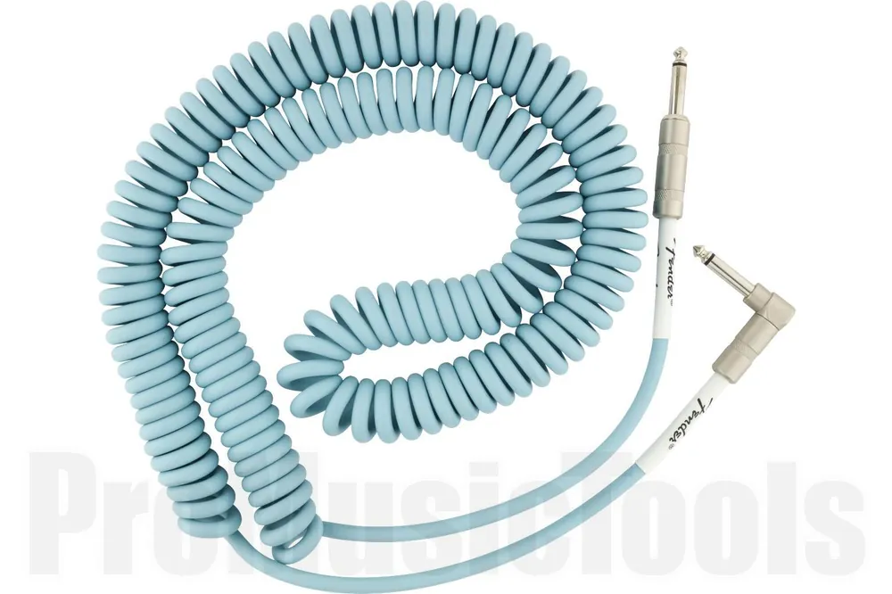 Fender Original Series Coil Cable - Straight-Angle - 30‘ - Daphne Blue Authentique