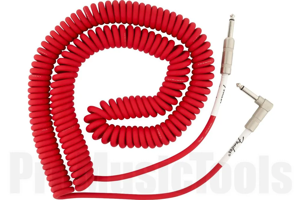 Fender Original Series Coil Cable - Straight-Angle - 30‘ - Fiesta Red Nouvel Arrivage