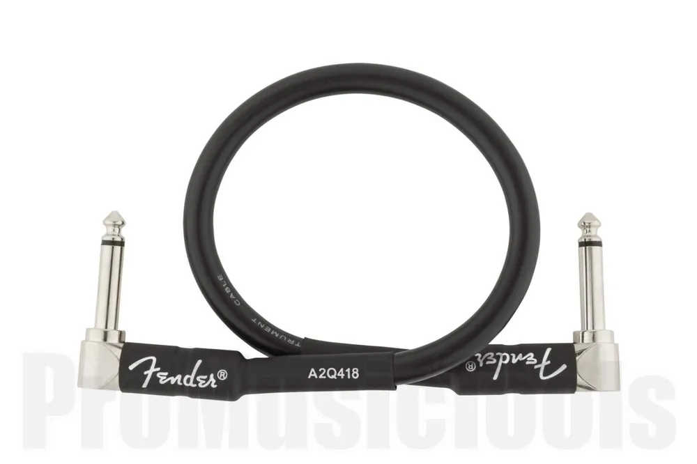 Fender Professional Series Instrument Cables - Angle/Angle - 1‘ - Black Acheter Direct