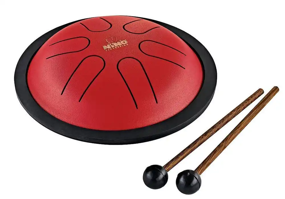 Meinl Nino Mini Melody Steel Tongue Drum - Red Réduction