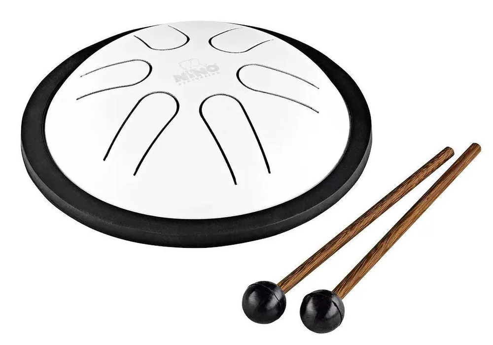 Livraison Express Meinl Nino Mini Melody Steel Tongue Drum - White