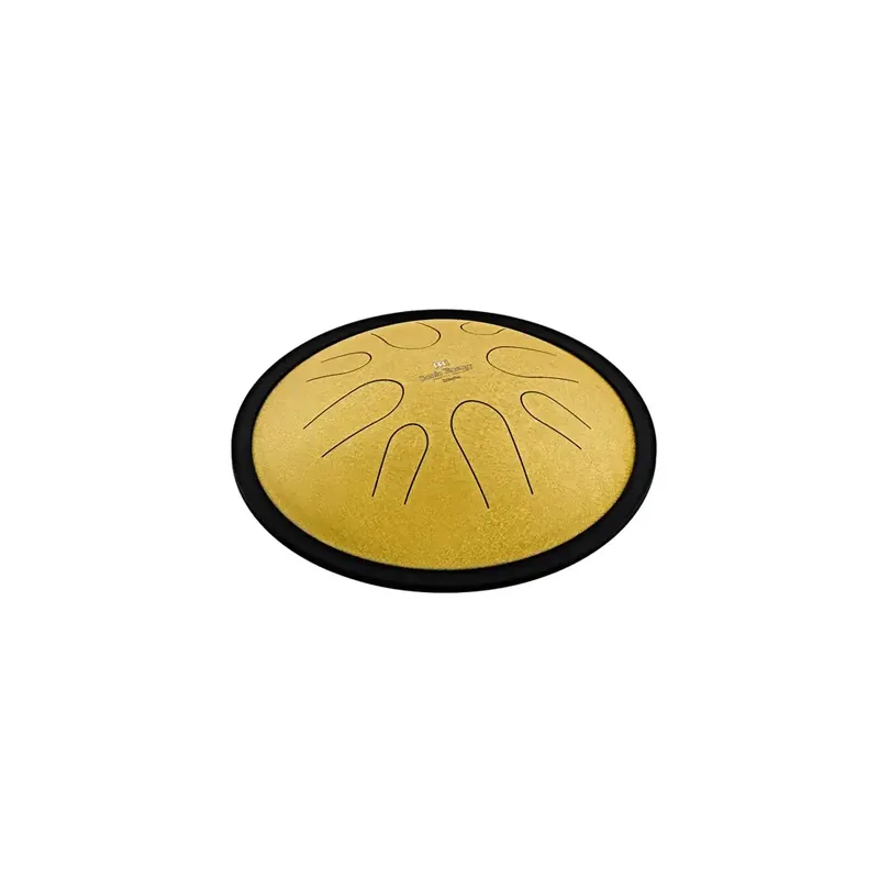 Commande En Gros Meinl 10‘‘ Compact Steel Tongue Drum, D Minor, 8 Notes, 432 Hz - Gold