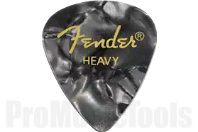 Promotion Fender Premium Celluloid 351 Shape Picks - Heavy - Black Moto - 12-Pack