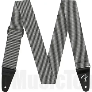Fender Modern Tweed Strap - White/Black 2" Soldes