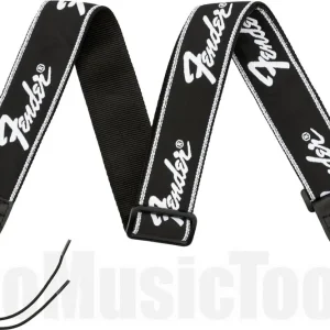 Fender Running Logo Strap - Black Pas Cher