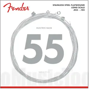 Soldes Fender Stainless 9050‘s Bass Strings - Stainless Steel Flatwound - 9050M .055-.105 Gauges - (4)