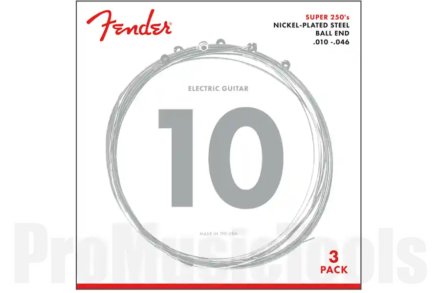 Fender Super 250R NPS Ball End Strings (.010-.046 Gauges) 3-Pack Nouveauté