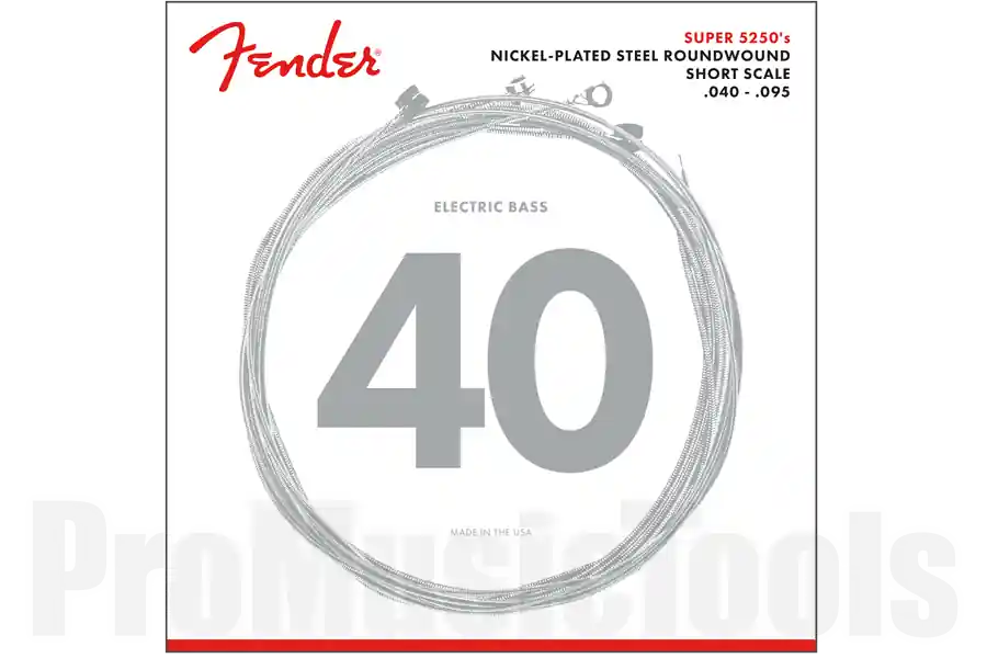 Nouvel Arrivage Fender Super 5250 Bass Strings - Nickel-Plated Steel Roundwound - Short Scale - 5250XL .040-.095 Gauges - (4)