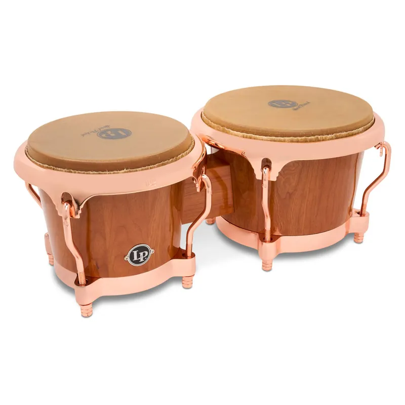 Latin Percussion Limited Edition 7-3/4‘‘ and 8-5/8‘‘ Cherry Bongos - Bronze Vente Directe