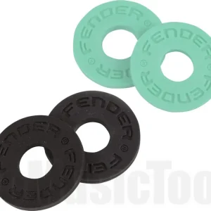 Solde Fender Strap Block - 4-Pack - Black (2) and Surf Green (2)