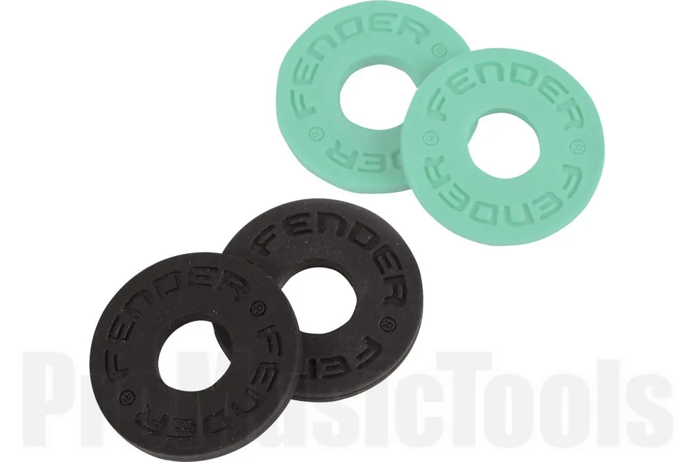 Solde Fender Strap Block - 4-Pack - Black (2) and Surf Green (2)