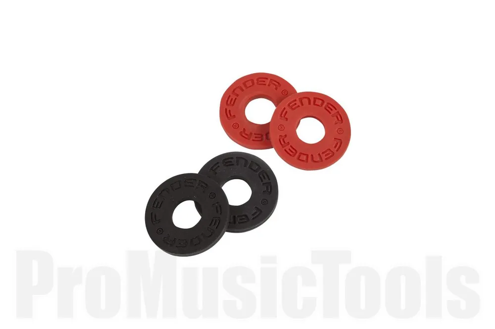 Meilleur Prix Fender Strap Blocks 4-Pack - Black (2) and Red (2)