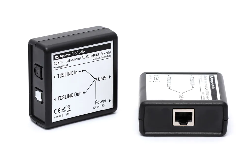 Appsys Pro Audio ADX-16 Bidirectional ADAT/TOSLINK Extender Kit Seulement Aujourd'hui