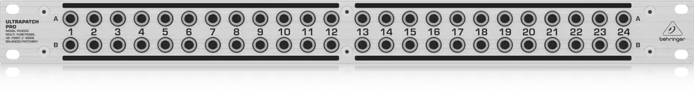 Behringer PX3000 Multi-Functional 48-Point 3-Mode Balanced Patchbay Bon Marché