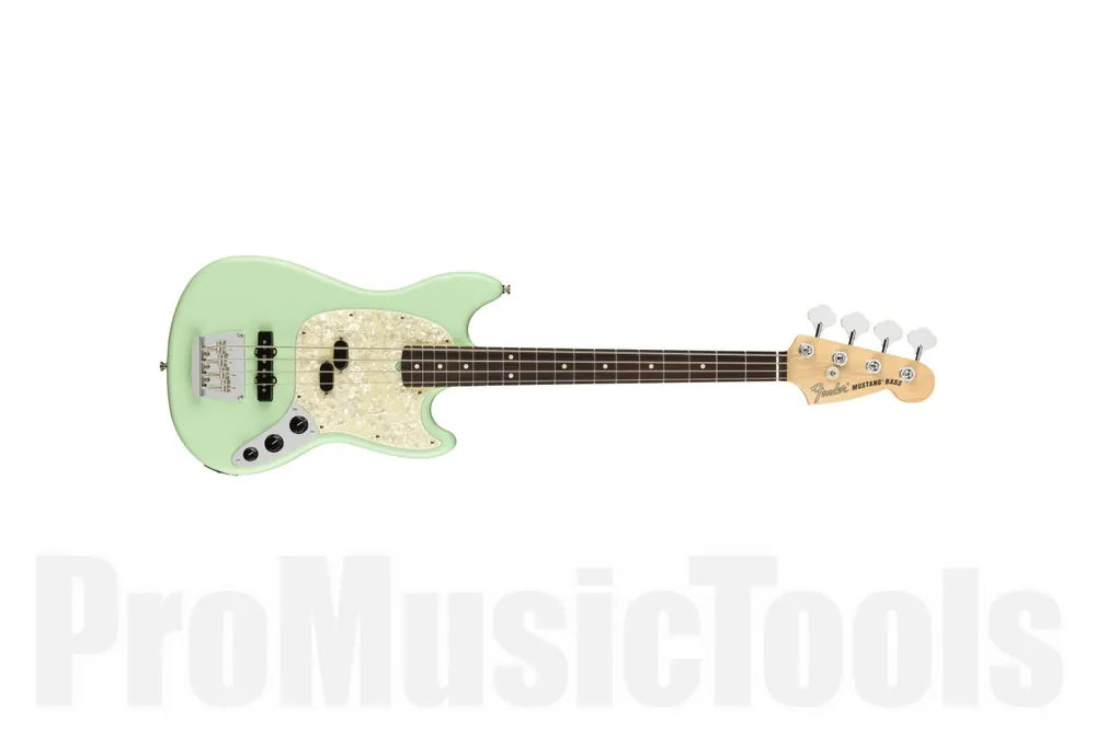 Fender American Performer Mustang Bass RW - Satin Surf Green Commander Vite