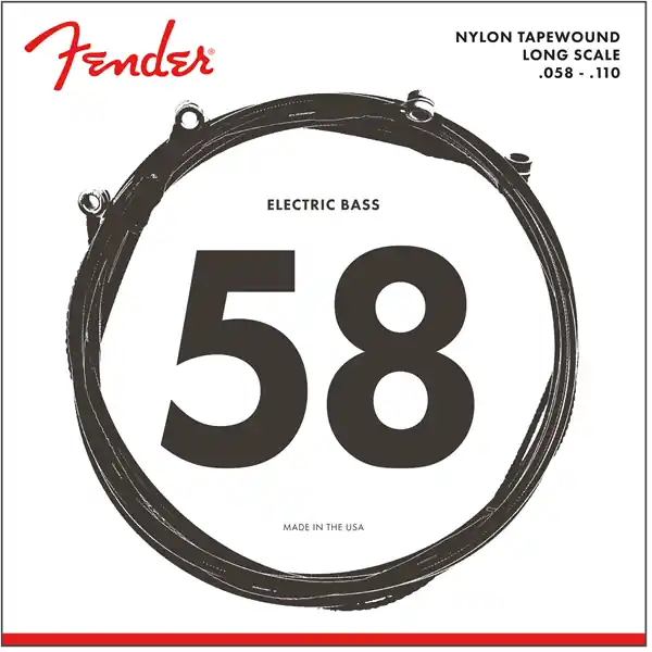Certifié Fender Nylon Tape Wound Bass Strings 58-110