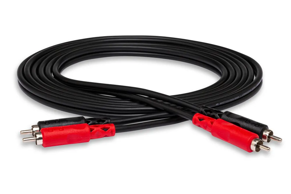 Livraison Express Hosa Unbalanced Interconnect Cable Dual RCA to Same, 6 Meter