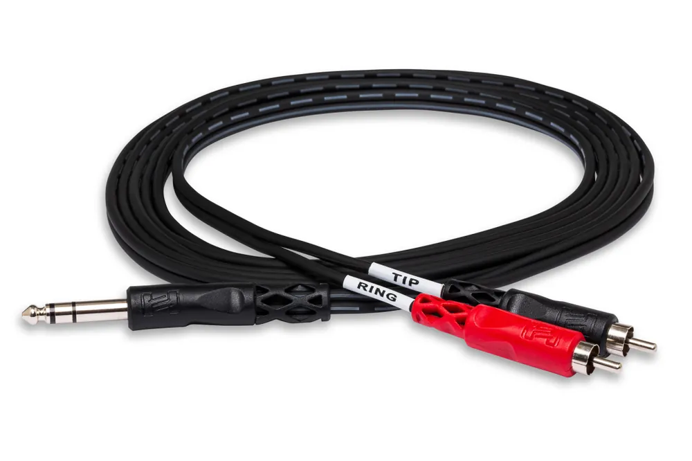 Hosa Unbalanced Insert Cable, 1/4 in TRS to Dual RCA - 2 M Solde
