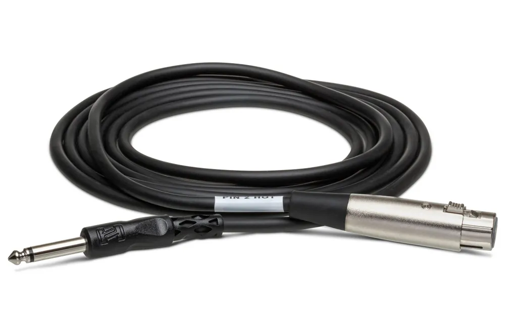 Prix Cassé Hosa Unbalanced Interconnect Cable, XLR3F to 1/4 inch TS, 20 ft