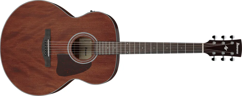 Meilleure Vente Ibanez AJ54E Solid Okoume Jumbo Acoustic/Electric Guitar - Black Out