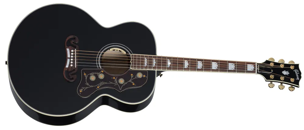 Gibson SJ-200 Standard Acoustic/Electric Guitar - Ebony Meilleur Prix