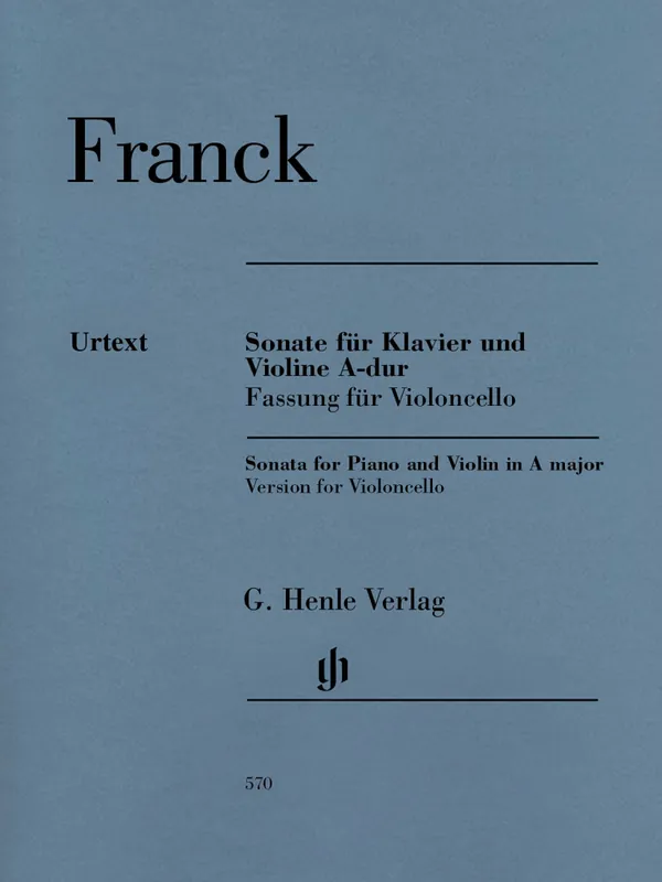 G. Henle Verlag Sonata for Piano and Violin in A major (Version For Violoncello) - Franck/Delsart/Jost - Cello/Piano - Book Expédition Rapide