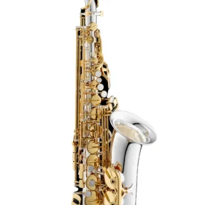 Prix Bas Jupiter JAS1150 Alto Saxophone with Backpack Case - Silver-Plated with Gold Keys