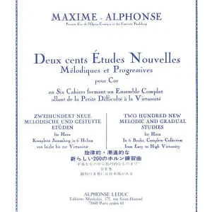 Alphonse Leduc Deux cents Etudes Nouvelles Melodiques et Progressives Pour Cor, Cahier 2 40 Etudes Faciles - Maxime-Alphonse - Horn - Book Prix Réduit