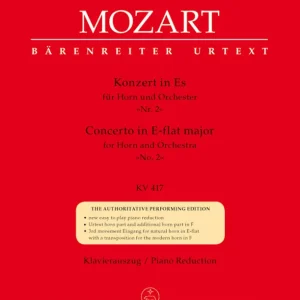 Baerenreiter Verlag Concerto no. 2 in E-flat major K. 417 - Mozart - Horn/Piano Reduction - Sheet Music Expédié Aujourd'hui