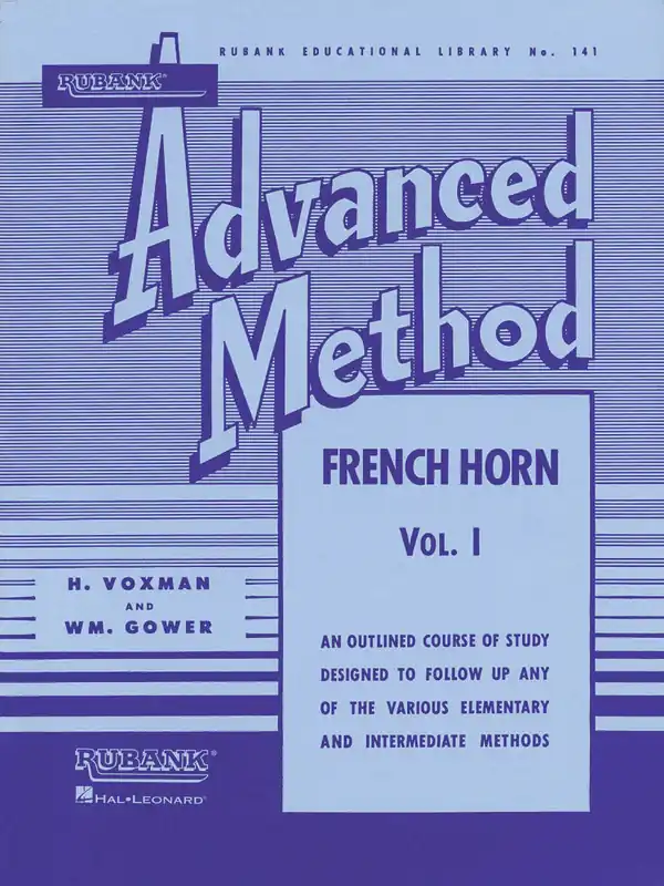 Rubank Publications Rubank Advanced Method, Vol. 1 - Voxman/Gower - French Horn in F/E-flat - Book Commande En Gros