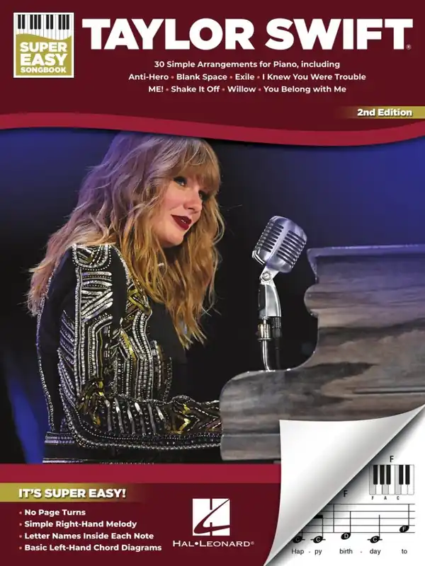 Affaire À Saisir Hal Leonard Taylor Swift Super Easy Songbook (2nd Edition) - Swift - Easy Piano - Book
