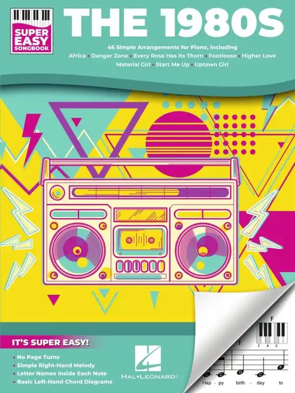 Commande En Gros Hal Leonard The 1980s Super Easy Songbook - Easy Piano - Book