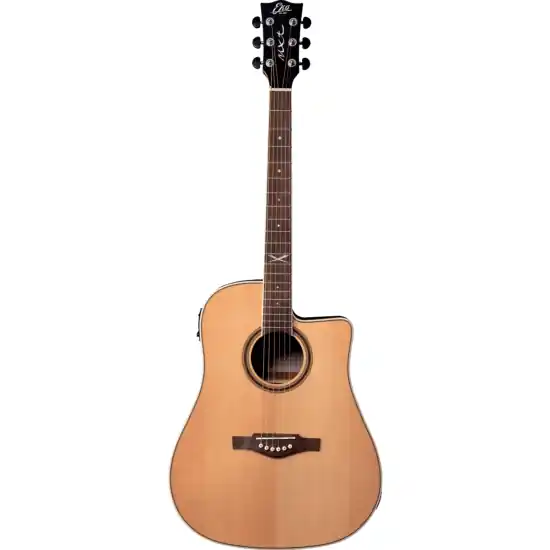 guitare folk eko dreadnought cutaway electro natural Soldes