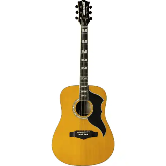 Authentique guitare folk eko dreadnought electro vintage natural