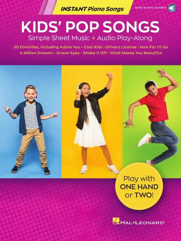Prix Choc Hal Leonard Kids‘ Pop Songs Instant Piano Songs - Easy Piano - Book/Audio Online