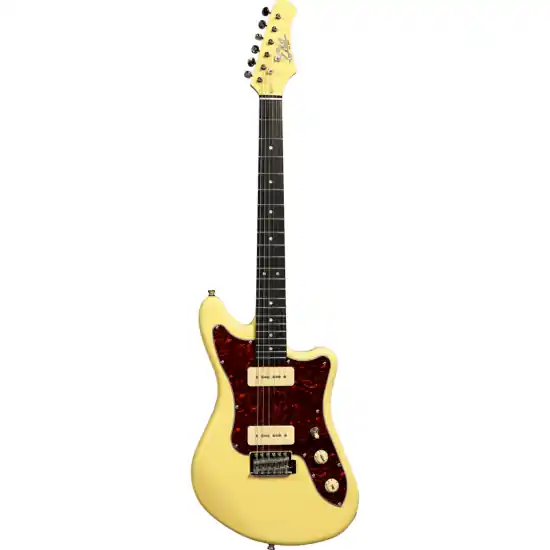 Authentique guitare electrique eko camaro vr p90 cream