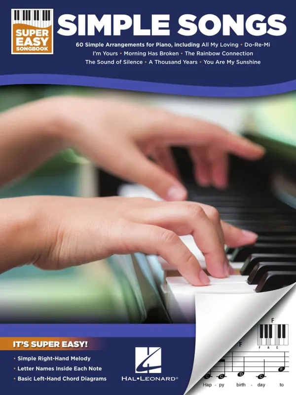 Hal Leonard Simple Songs Super Easy Songbook - Easy Piano - Book Nouveauté